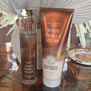 Bath & Body Works Warm Vanilla Sugar Body Wash and Mist Set